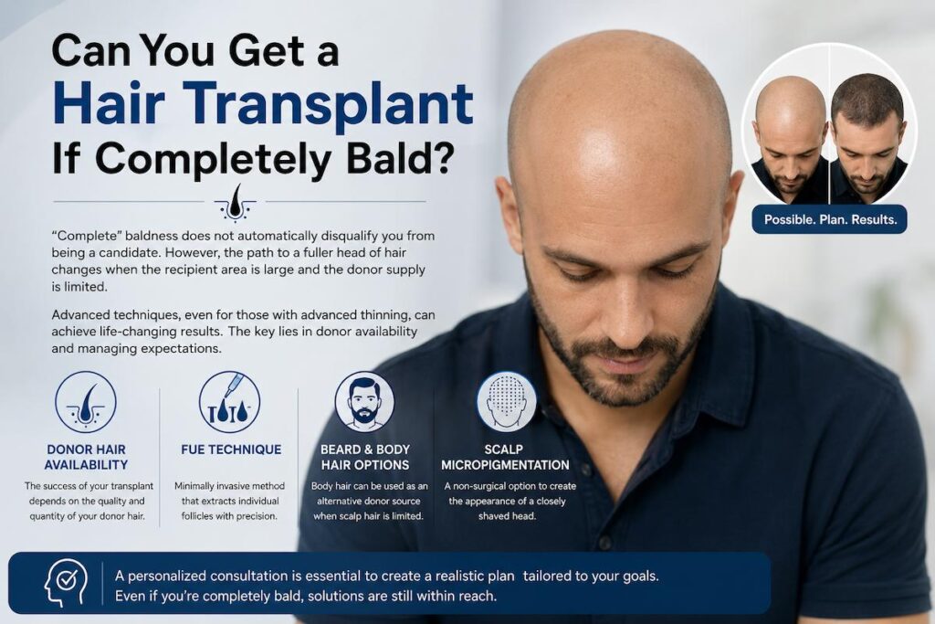 Can You Get a Hair Transplant If Completely Bald?